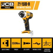 JCB 18V Cordless Impact Driver - Bare Unit - 21-18ID-B