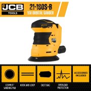 JCB 18V Cordless Orbital Sander - Bare Unit - 21-18OS-B