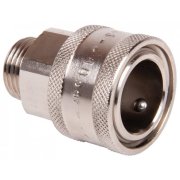 22mm Female QR to 1/2" BSP Male 10 Bar - Plated Brass Coupler