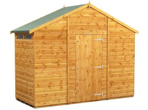 Power 4x10 Apex Secure Garden Shed - Single Door