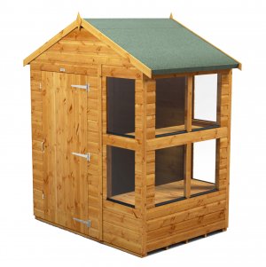 Power 4x6 Apex Potting Shed - Single Door