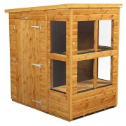 Power 4x6 Pent Potting Shed - Single Door