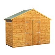 Power 4x10 Apex Secure Garden Shed - Double Door