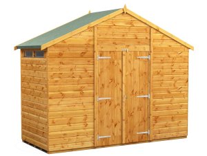 Power 4x10 Apex Secure Garden Shed - Double Door