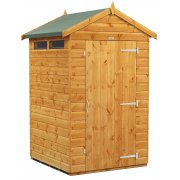 Power 4x4 Apex Secure Garden Shed - Single Door