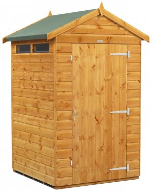 Power 4x4 Apex Secure Garden Shed - Single Door