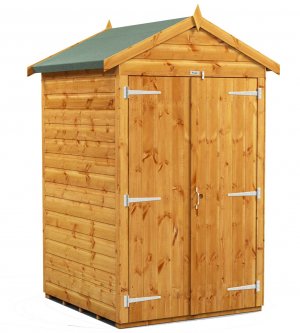 Power Apex 4x4 Garden Shed Windowless Double Door