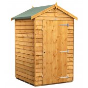 Power 4x4 Apex Garden Shed Overlap - Windowless Single Door