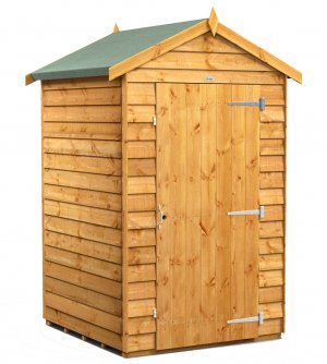 Power 4x4 Apex Garden Shed Overlap - Windowless Single Door