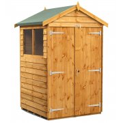 Power 4x4 Apex Garden Shed Overlap - Double Door