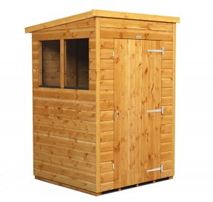 Power 4x4 Pent Garden Shed - Single Door