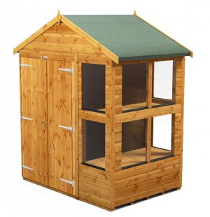 Power 4x6 Apex Potting Shed - Double Door