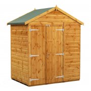 Power Apex 4x6 Garden Shed Windowless Double Doors