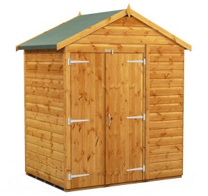 Power Apex 4x6 Garden Shed Windowless Double Doors