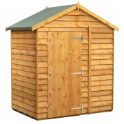 Power 4x6 Apex Garden Shed Overlap - Windowless Single Door