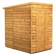 Power 4x6 Pent Garden Shed Overlap - Windowless Single Door