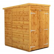 Power 4x6 Pent Garden Shed - No Windows / Windowless Double Door