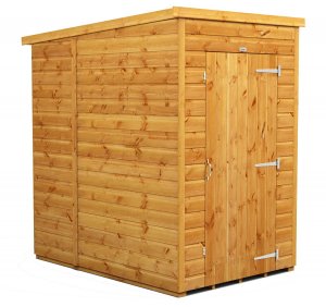 Power 4x6 Pent Garden Shed - No Windows / Windowless