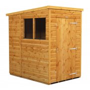 Power 4x6 Pent Garden Shed - Single Door