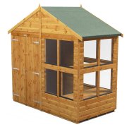 Power 4x8 Apex Potting Shed - Double Door