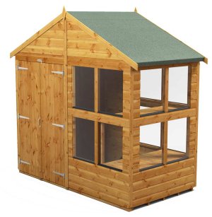 Power 4x8 Apex Potting Shed - Double Door