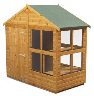 Power 4x8 Apex Potting Shed - Single Door