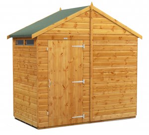 Power 4x8 Apex Secure Garden Shed - Single Door