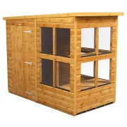 Power 4x8 Pent Potting Shed - Single Door