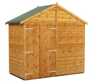 Power Apex 4x8 Garden Shed Windowless Double Doors