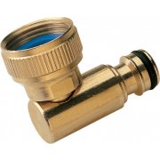 Brass Garden Hose 90° Swivel QR Adaptor