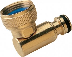 Brass Garden Hose 90° Swivel QR Adaptor