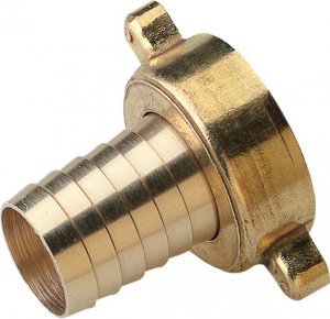 1" Threaded Hose Connector with a 19-20mm Hose Barb - Brass