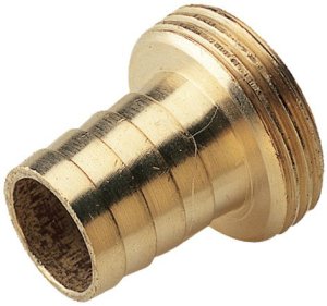 19-20mm Brass Hose Barb with 1in Male Thread