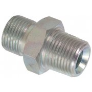 3/8" BSP Male to 3/8" NPT Male 380 Bar / 5220 Psi - Plated Steel Nipple