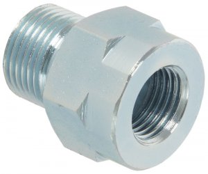 3/8" BSP Male to 1/4" BSP Female 380 Bar / 5510 Psi Plated Steel Adaptor