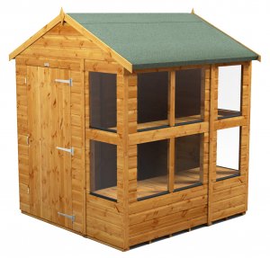 Power 6x6 Apex Potting Shed - Single Door