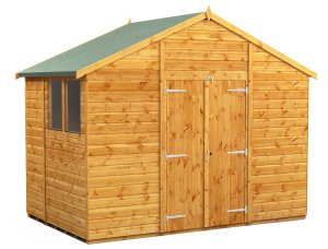 Power 6x10 Apex Garden Shed - Double Door