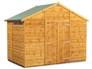 Power 6x10 Apex Secure Garden Shed - Double Door