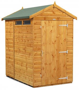 Power 6x4 Apex Secure Garden Shed - Single Door