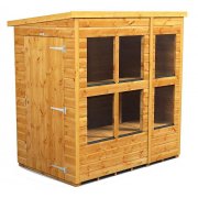 Power 6x4 Pent Potting Shed - Single Door