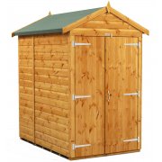 Power Apex 6x4 Garden Shed Windowless Double Doors