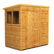 Power 6x4 Pent Garden Shed - Single Door