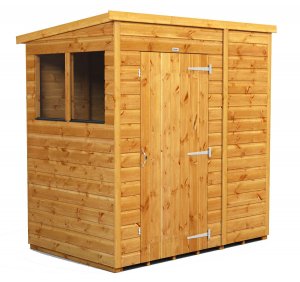 Power 6x4 Pent Garden Shed - Single Door