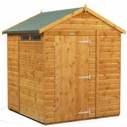 Power 6x8 Apex Secure Garden Shed - Single Door