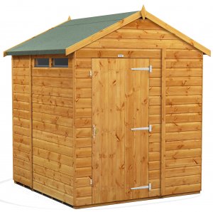 Power 6x8 Apex Secure Garden Shed - Single Door