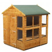 Power 6x6 Apex Potting Shed - Double Door