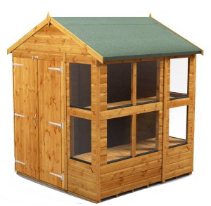 Power 6x6 Apex Potting Shed - Double Door