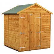 Power 6x6 Apex Garden Shed - Windowless Double Doors