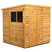 Power 6x6 Pent Garden Shed Overlap - Single Door