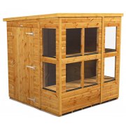 Power 6x6 Pent Potting Shed - Single Door